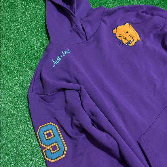 Converse x just don Purple Hoodie with Orange Accent - Picture 2 of 4